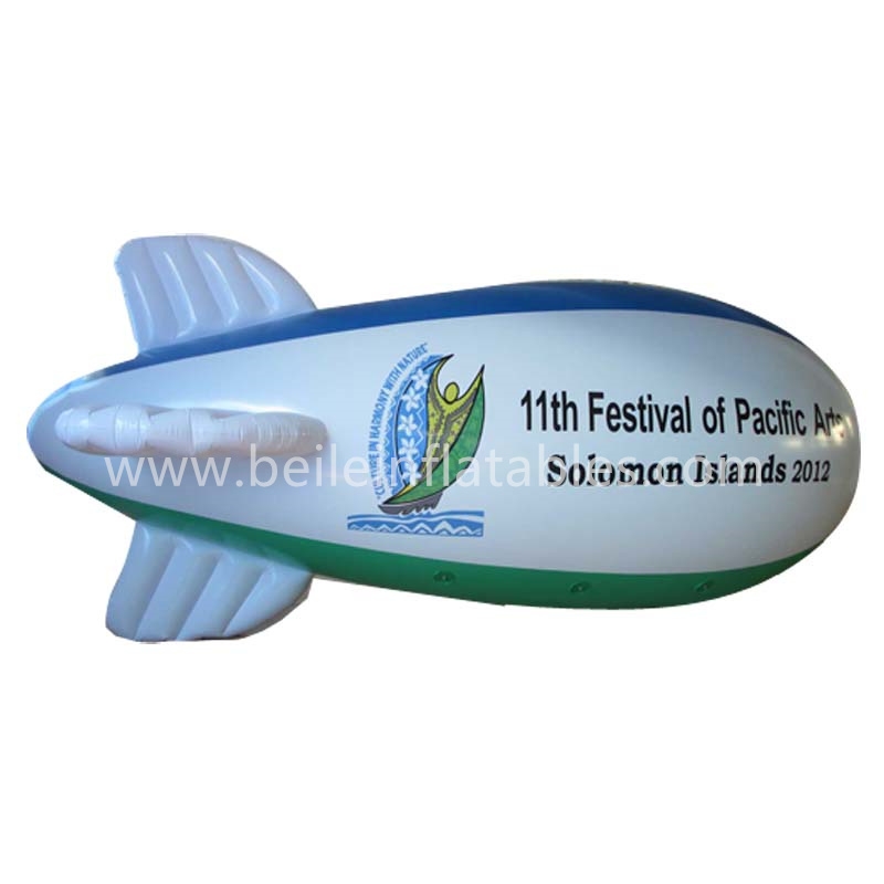 blue and white Inflatable Packing Blimp