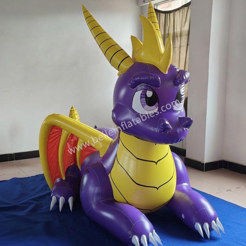 Inflatable purple dragon