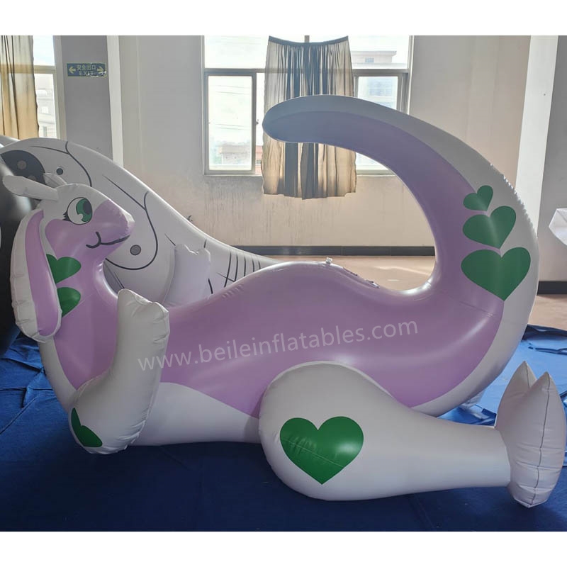 Inflatable purple dragon