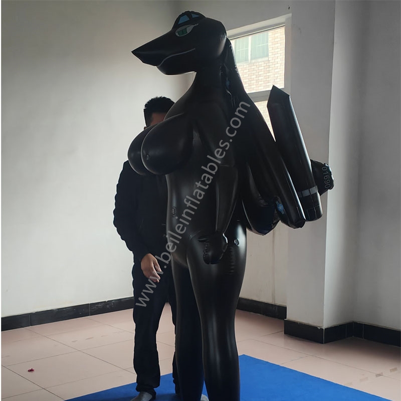 Black inflatable doll