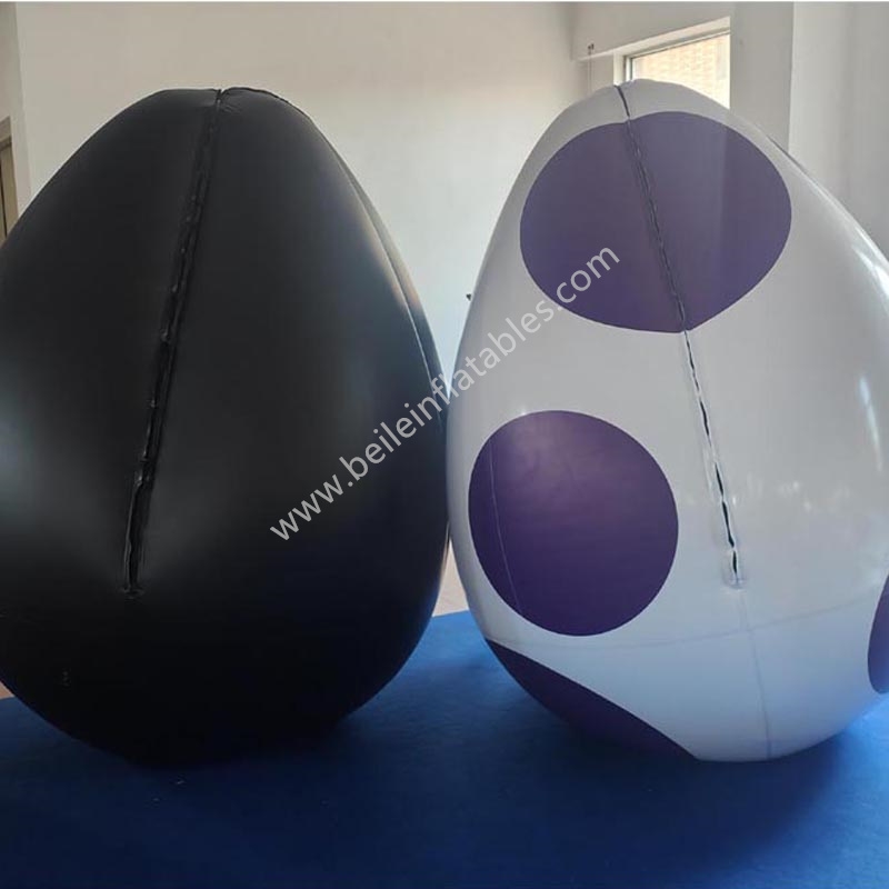 Purple dots and black egg suits