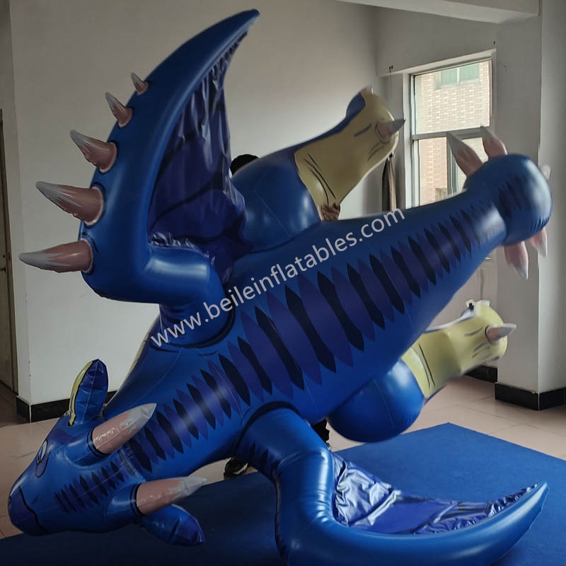 inflatable blue dragon