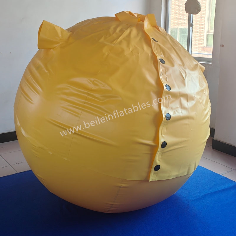 Inflatable yellow ball suit